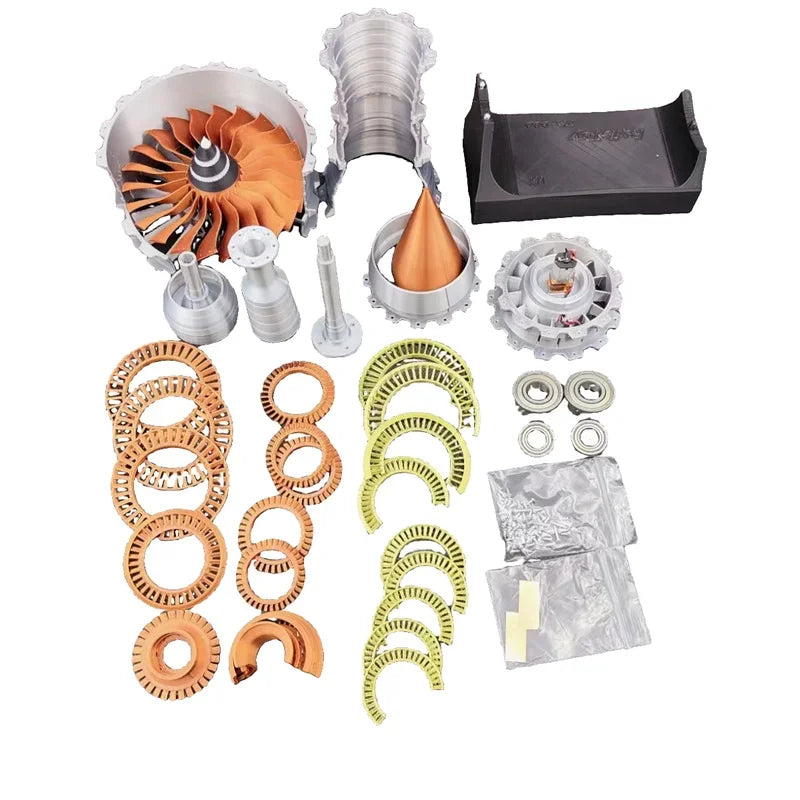 27cm DIY Turbofan Engine Aviation Model Assembly Kit Plastic Scientific Experiment Jet Aircraft Engine Models Power Toy