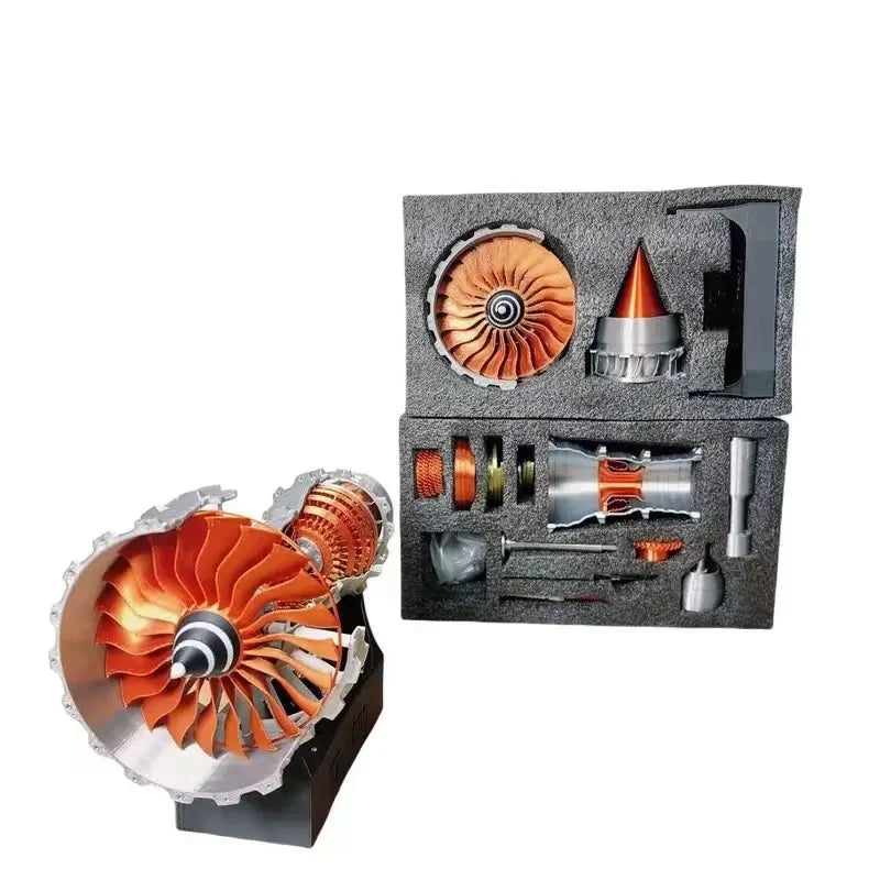 27cm DIY Turbofan Engine Aviation Model Assembly Kit Plastic Scientific Experiment Jet Aircraft Engine Models Power Toy