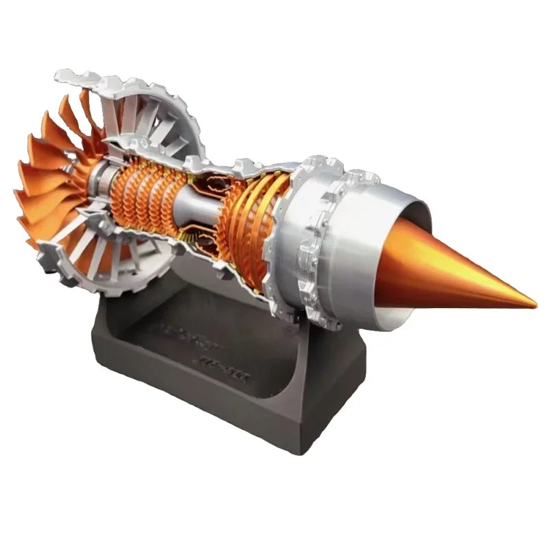 27cm DIY Turbofan Engine Aviation Model Assembly Kit Plastic Scientific Experiment Jet Aircraft Engine Models Power Toy