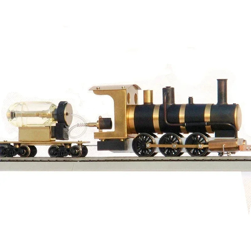Steam Train Model Movable Simulation Retro Metal Brass Precision HO Scale DIY Finished Train Toy