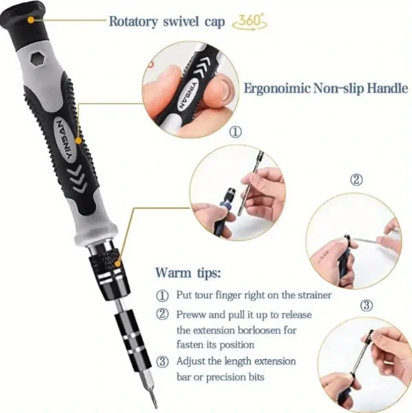115-in-1 Screwdriver Head Disassembly Kit