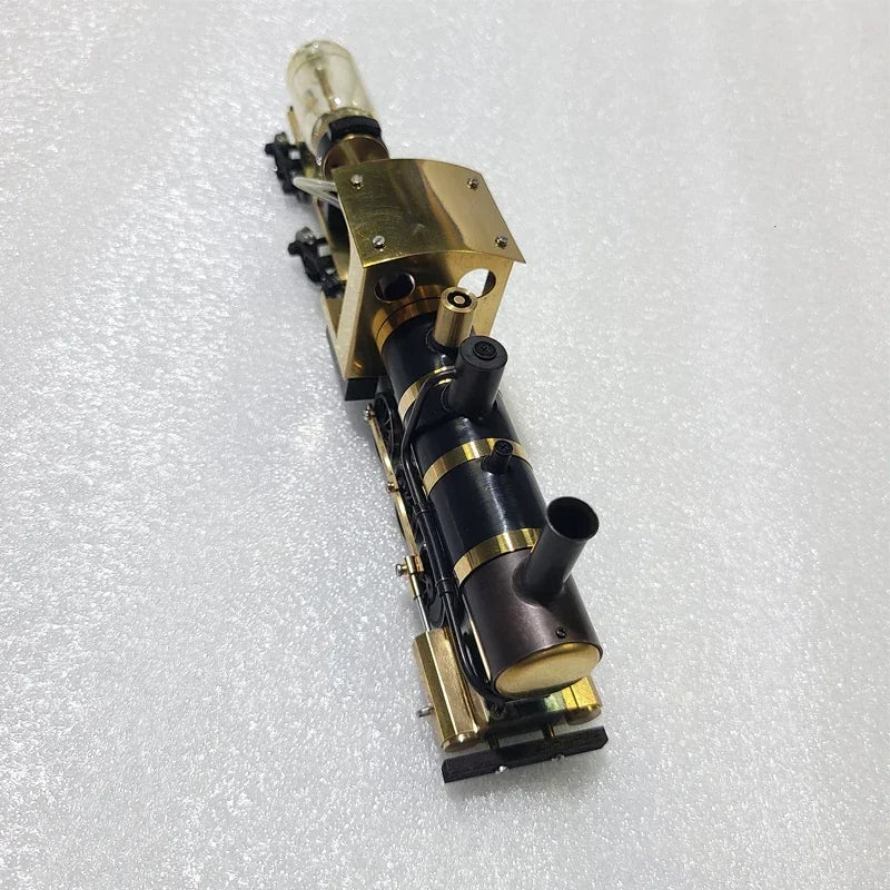 Steam Train Model Movable Simulation Retro Metal Brass Precision HO Scale DIY Finished Train Toy
