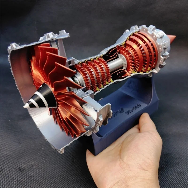 27cm DIY Turbofan Engine Aviation Model Assembly Kit Plastic Scientific Experiment Jet Aircraft Engine Models Power Toy